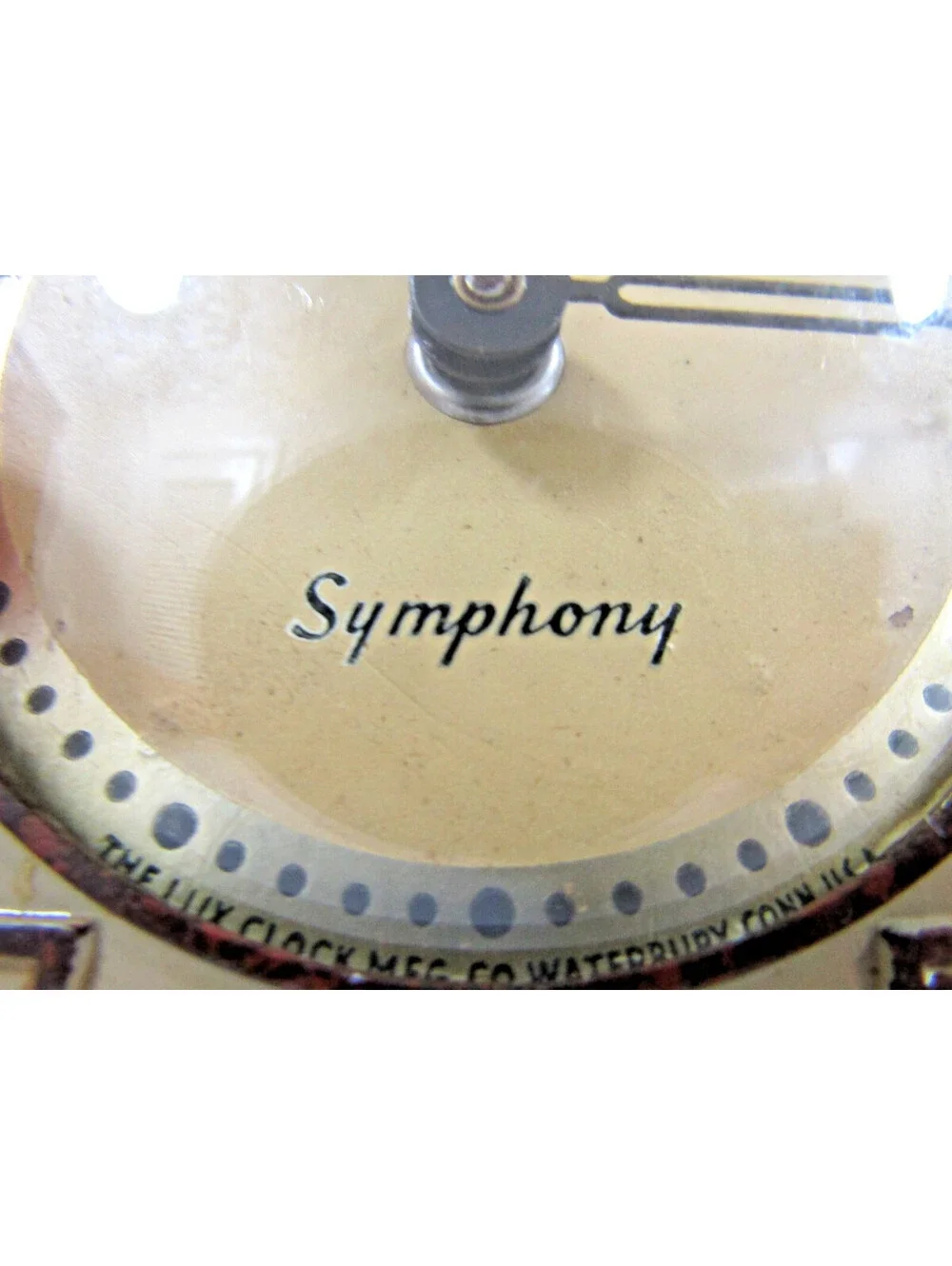 Vintage Lux Symphony Alarm Clock in Brown Bakelite